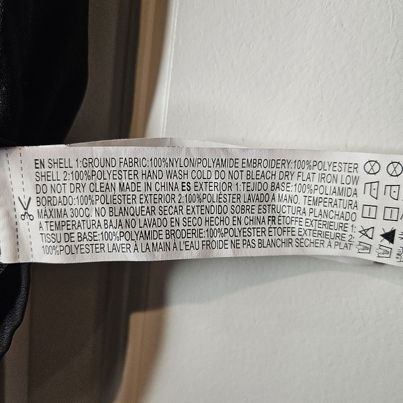 Forever 21 Black Glam Embroidered Sheer Sleeveless Fairy Camisole Top Sz Medium - Picture 5 of 15